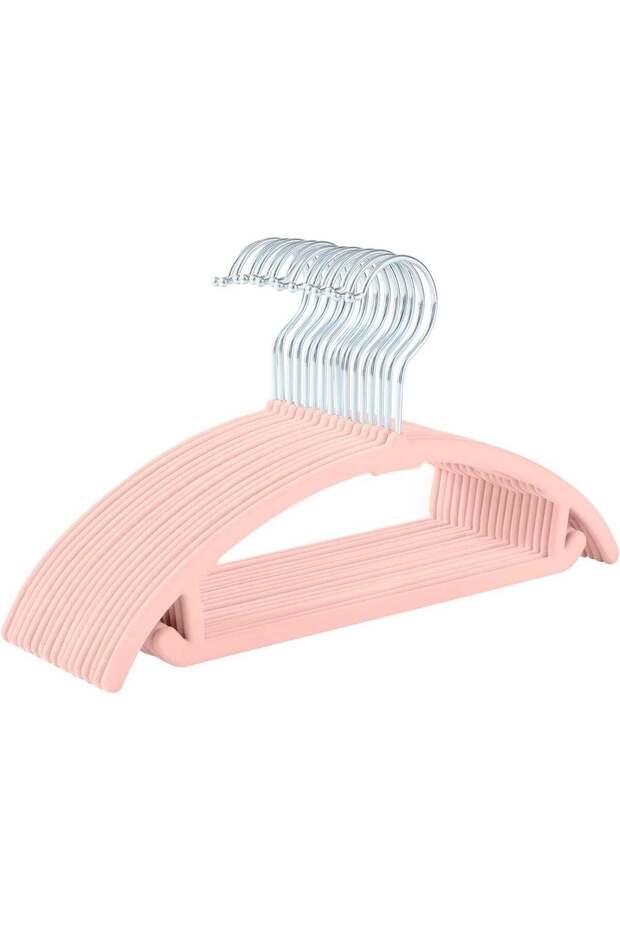 MIZGI Velvet Baby Hangers 10-Pack,No Shoulder Bump Children‘s Hangers for Baby,Infant&Toddler Clothes,Durable Space Saving Non Slip Hangers for Everyday Closet Use (10, Rose Pink)