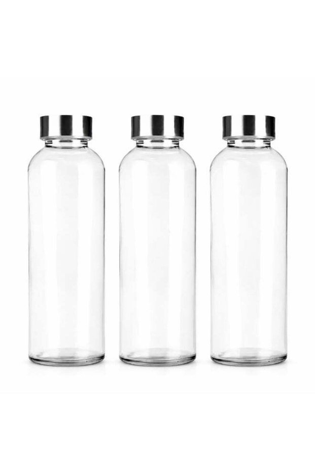 Juice Bottles - 300ml Wide Mouth Glass Water Bottles with Lids - Leakproof, BPA-Free, Stainless Steel Caps for Juicing, Smoothies, Infused Water, Beverages - Reusable 10oz Bottles for Travel (Pack of