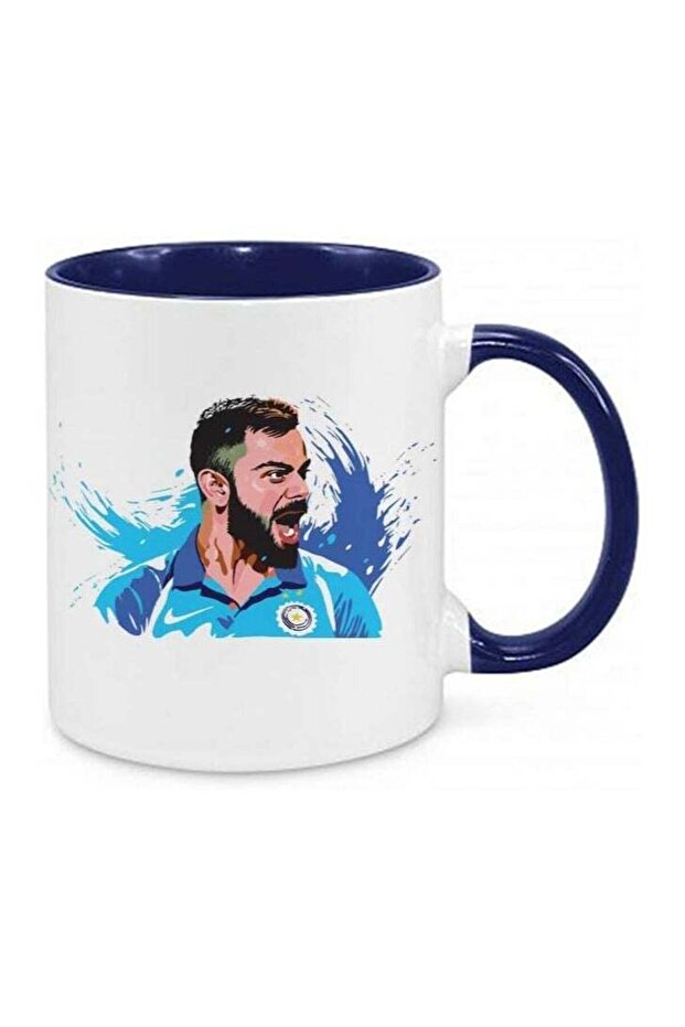 Coffee Mug Virat Kohli Art/India - Blue