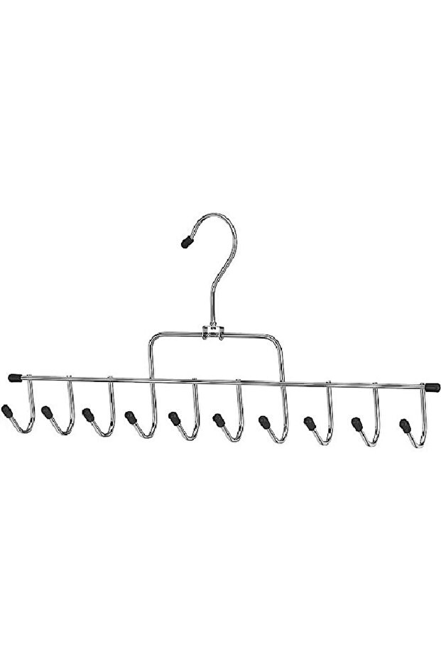 Whitmor 10-Hook Accessory Hanger: Organize Your Closet in Style - Accessory Storage Solution, Wardrobe Storage, Space-Saving Hanger, Multi-Hook Hanger, Closet Management