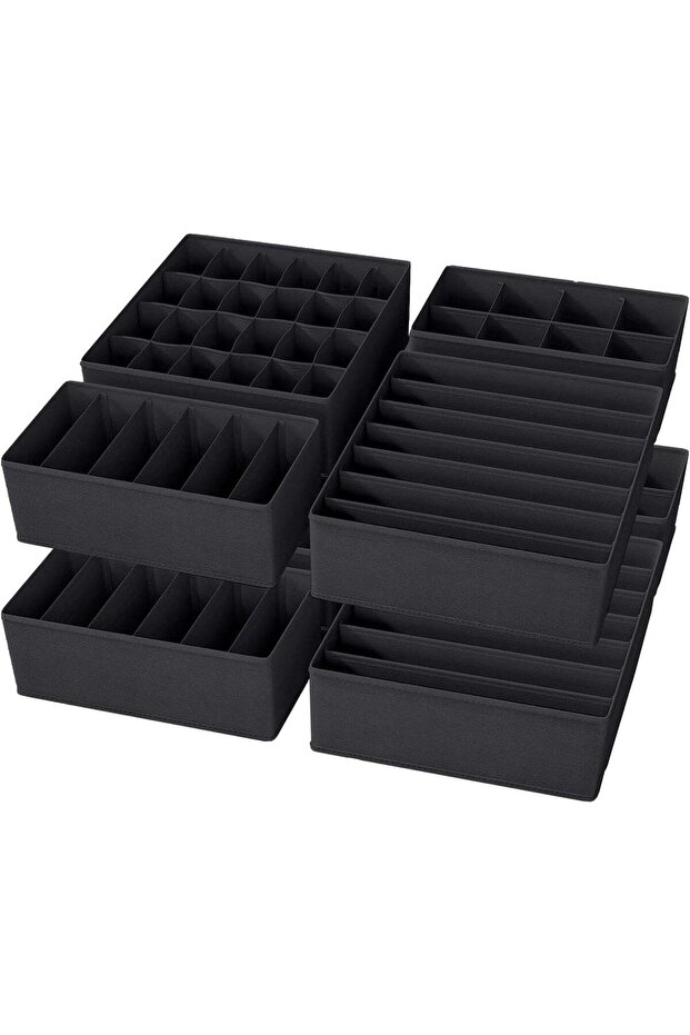 Foldable Storage Boxes with Drawer, Ideal for Bras, Socks, Underwear, Ties, Makeup Box (Set of 8)