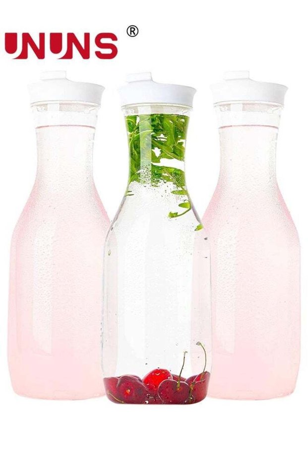 3Pack Juice Pitcher,Water Pitcher with Lid Juice Container Glass Water Pitcher Cold Water Carafe Fo