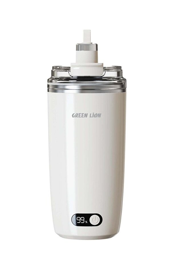 Auto-Stirring Mug 350mL / Warm Water Temp: 80°C Max / Motor Speed: 6800 RPM / Material: PP+PC+Silicone / Charging Time: 1-2 Hrs / Battery: 400mAh / Capacity: 350 mL - Cream