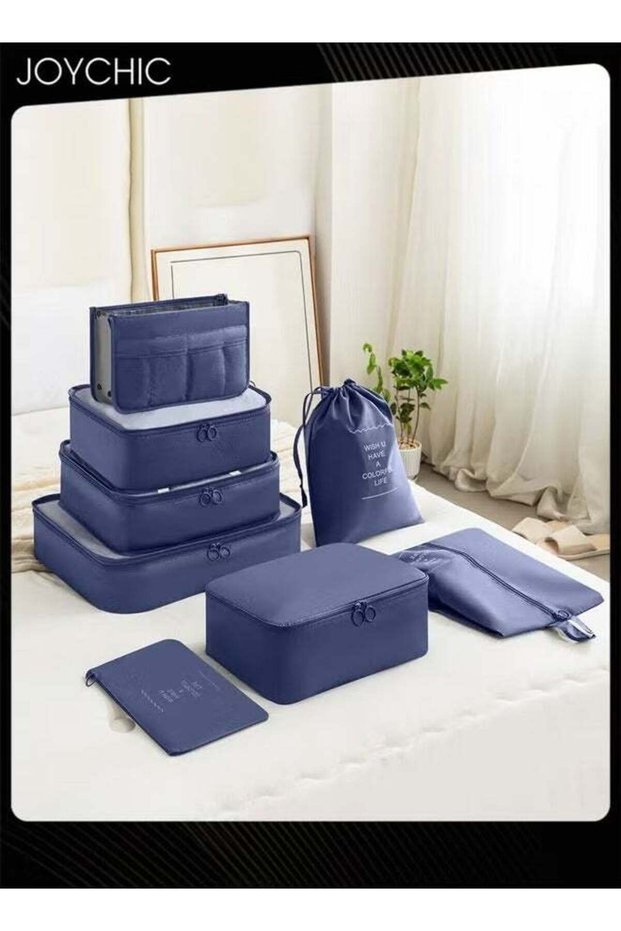 8 Pcs packing cubes for suitcases Travel Cubes Packing Suitcase Organizer Bags Set Lightweight Essential Bag with Large Toiletries Clothes Shoes