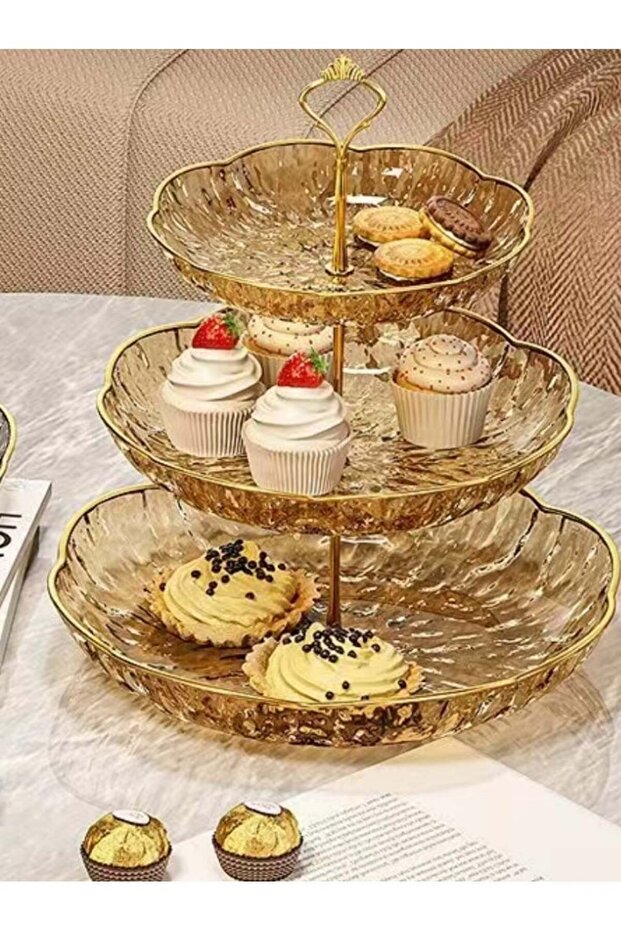 3-Tiered dessert /cake Stand, Clear Dessert Tower Holder Display / Tray stand for Wedding, Party, B