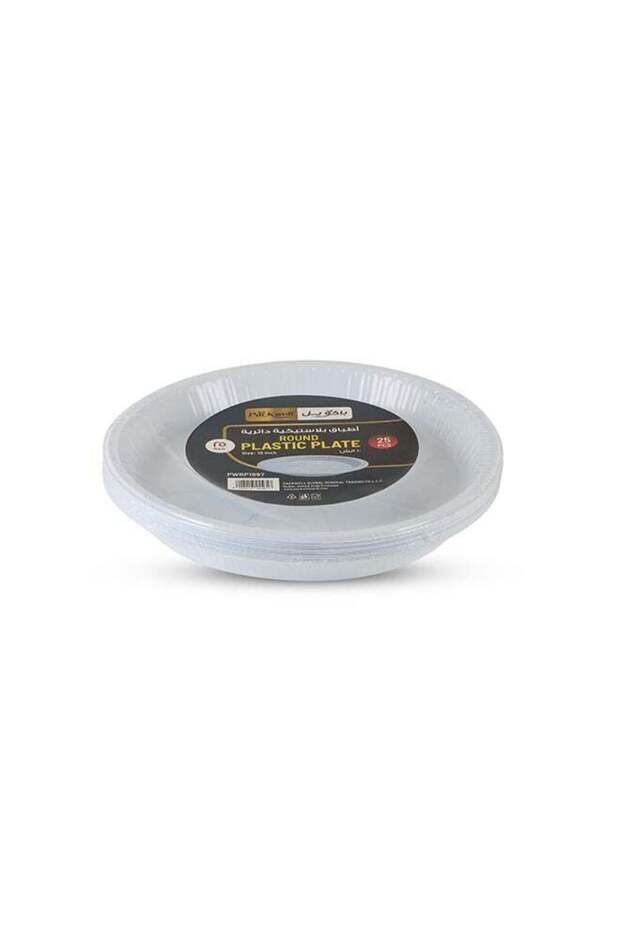 Packwell 10 " Round plastic Plate 25 pcs