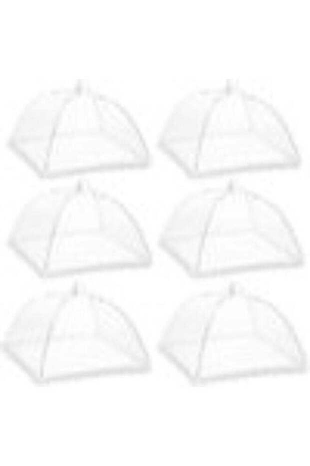 6 Pcs Mesh Food Covers, Mesh Pop Up Food Cover, Reusable and Collapsible, Keep out Flies Mosquitoes