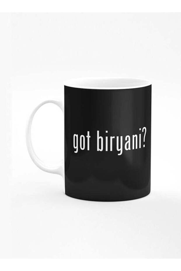 Designer Printed Coffee Mug with Heavy Duty Handle 11oz Ceramic Personalised Gift Mugs Cup [Microwave Safe & Dishwasher Proof] - Got Biryani?