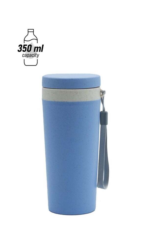 11oz Wheat Straw Water Bottle, 350ml, Eco-Friendly, BPA-Free, Travel Flask, Reusable Daily Use Water Bottle, Sustainable Design for Hydration, Environmentally Friendly Drinkware, Daily Use