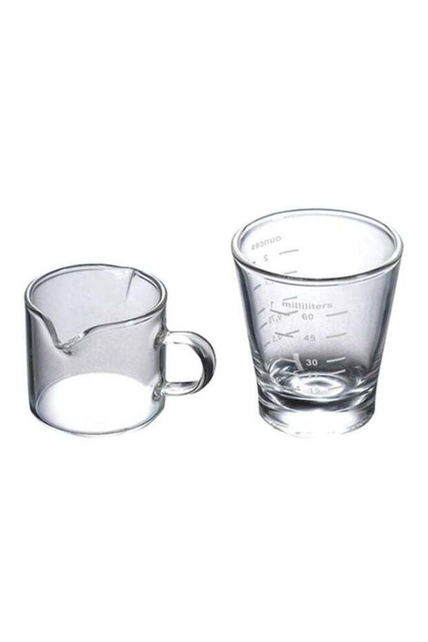2-Piece Coffee Cup Set Clear 6x6.8centimeter