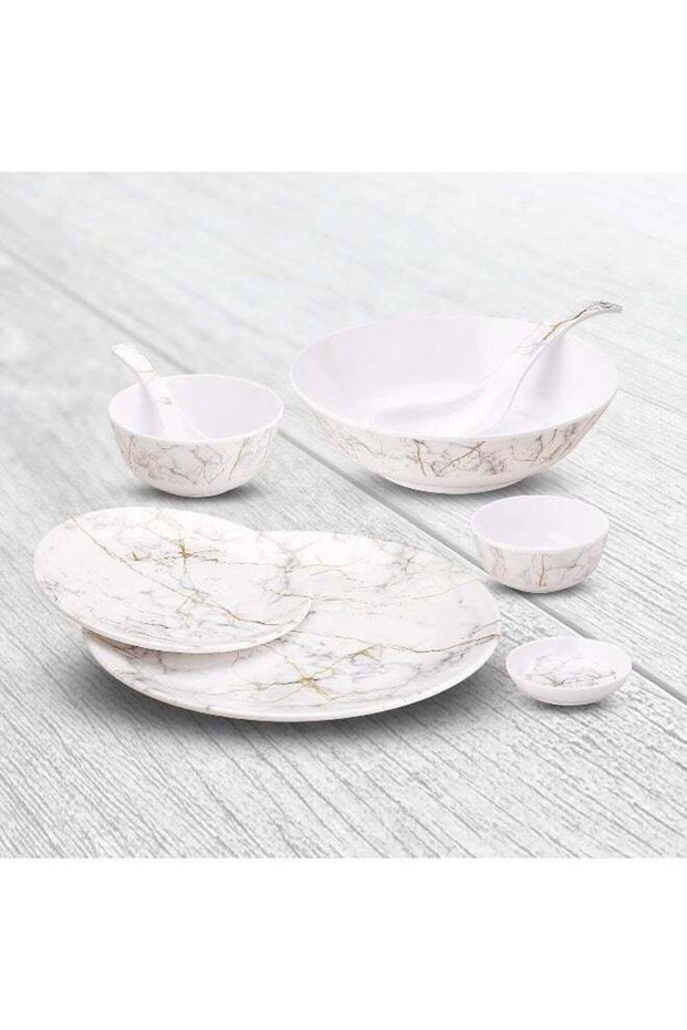 Dinewell MELAMINE ULTRA DINNER SET 30PCS, DW8900-WHITE Assorted Color 28cm