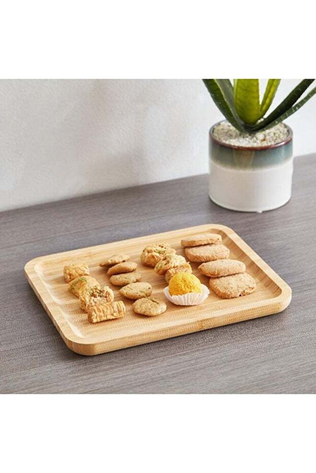Bamboo Rectangular Tray 28 cm