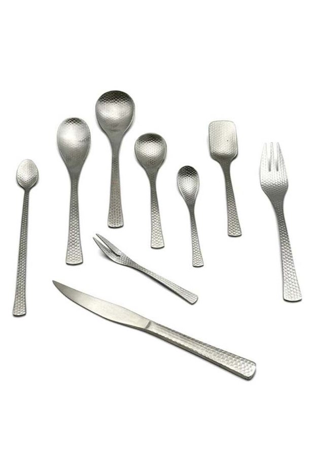 BERAM Silver Elegance Cutlery Set Stainless Steel Cutlery Set, 9 Pieces, Sleek Design, Durable Construction, Flatware and Silverware for Daily Use, Kitchen Utensils for Dining