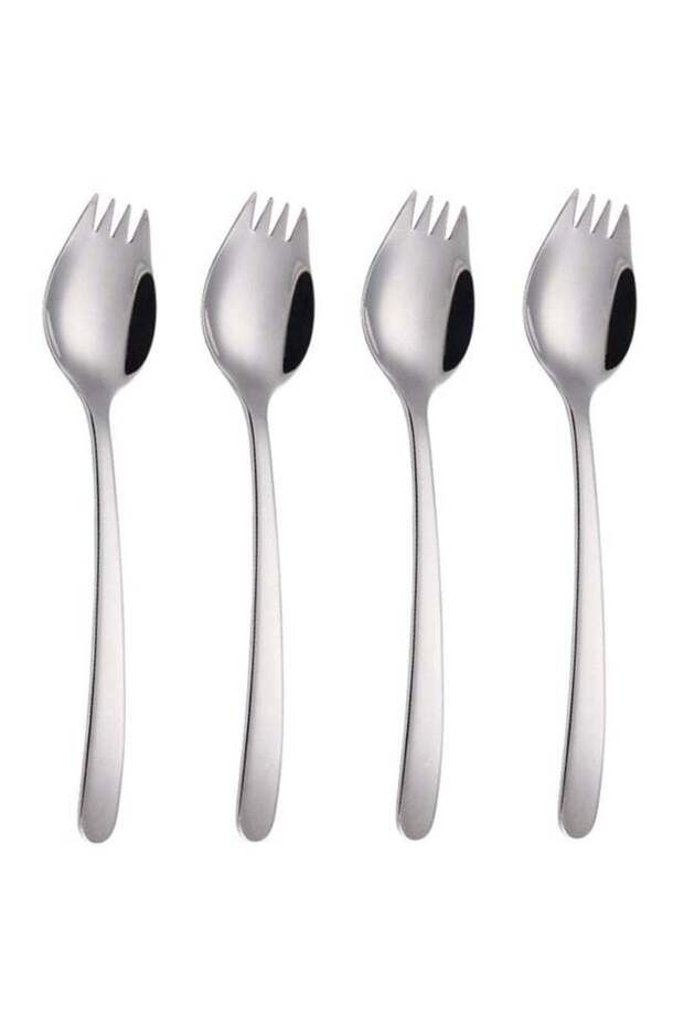 4-Piece Stainless Steel Forks Set Silver