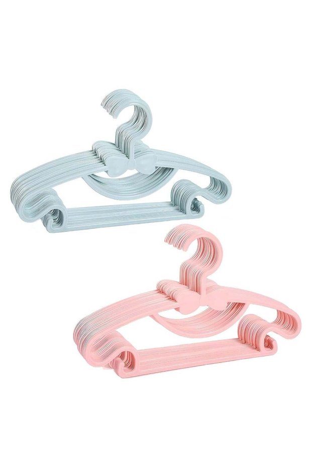 50 Pcs Kids Clothes Hangers Plastic Non-Slip Coat Hangers with Hook Ultra Thin No Trace Durable Cute Bow Toddler Hangers for Children Clothes