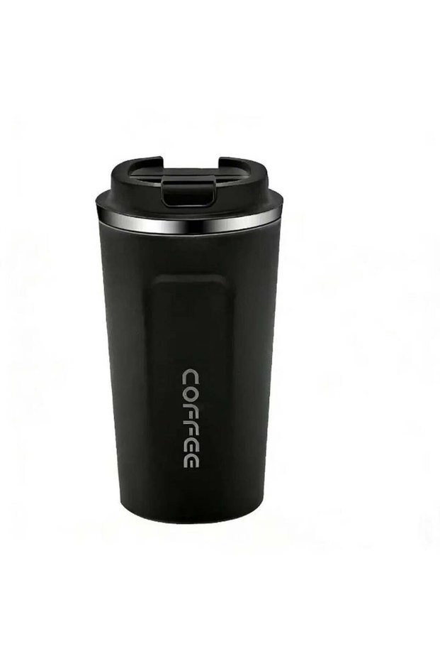 510ML Stainless Steel Insulated Travel Coffee Mug – Double Wall Vacuum Thermal Tumbler with Lid, Leak-Proof, Black | For Car, Office & Daily Use
