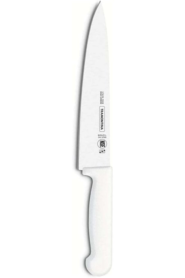 Stainless Steel Meat Knife with White Textured Polypropylene Handle - 5-inch Blade