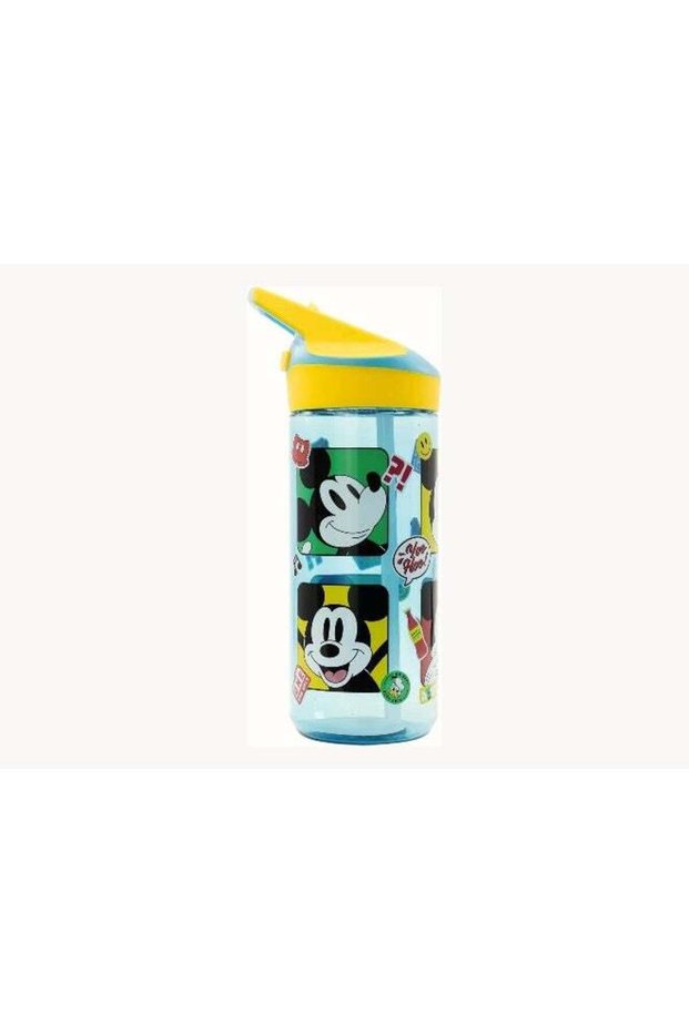 Stor Mickey Mouse Ecozen Water Bottle for Kids, 580ml – BPA-Free Reusable Leak-Proof Drinking Bottle with Flip-Top Lid, Lightweight Durable School, Sports & Travel Flask for Boys & Girls, Multicolour