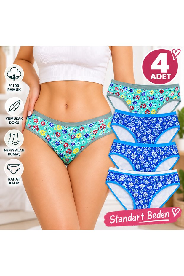 Women's Panties Set - Mixed Patterned Cotton Daily Underwear Pack