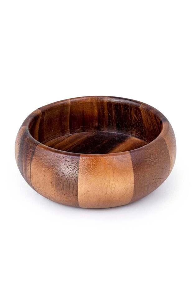 Billi Acacia Wooden Bowl, 15 cm, Brown, Premium Natural Wood Serving Bowl for Salads, Fruits, Snack