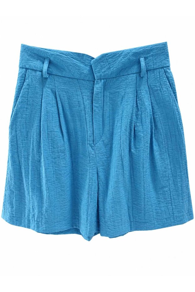 Shorts Pants Linen Shorts Blue Linen Shorts