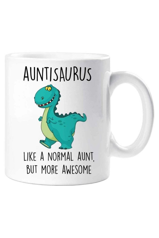 Limited Auntisaurus Mug Aunt Dinosaur Mothers Day Funny Mug Present Birthday