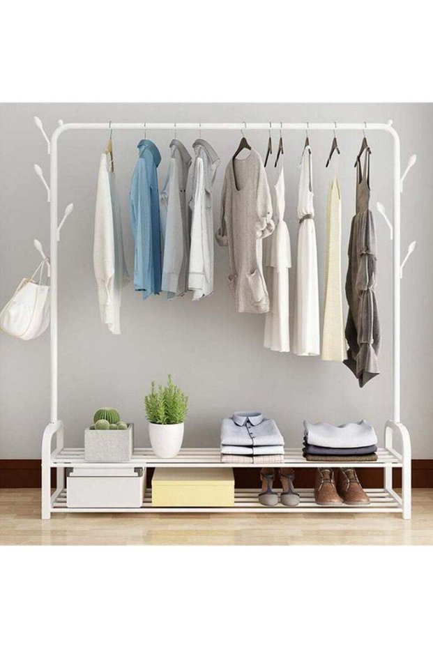 Stainless Steel Drying Rack Standing Clothes Hanger Dry Cloth Stand Garment Racks