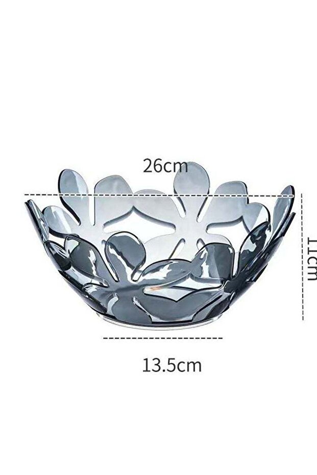 Creative petal-shaped fruit basket transparent flower hollow fruit decoration tray suitable for veg