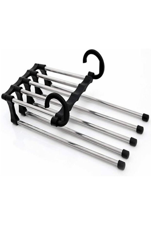 5 In 1 stainless steel multiLayer ,multifunction magic pants rack trouser hanger.