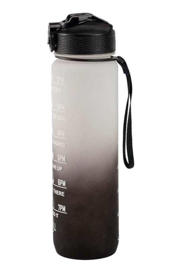 Motivational Water Bottle Stay Hydrated and Inspired - BPA-Free, Leakproof, and Durable with Straw Inside - Perfect for School Lunch, Fitness, Gym, and Outdoor Activities - 1 L