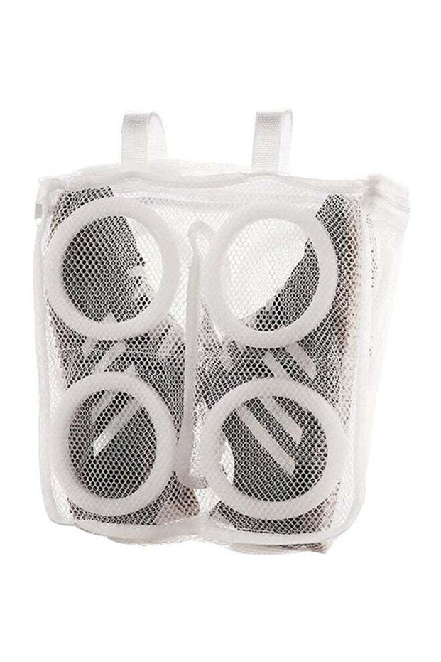 Shoes Washing And Dry Storage Bag White