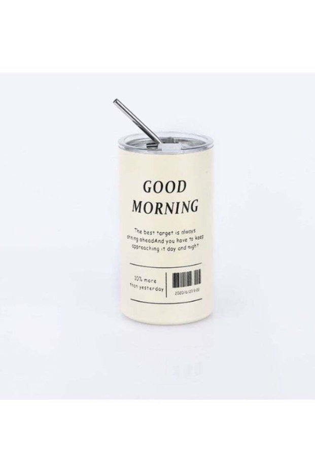 600ml Stainless Steel Double Wall Vacuum Insulated Coffee Tumbler with Straw, Travel Mug for Iced Coffee & Latte