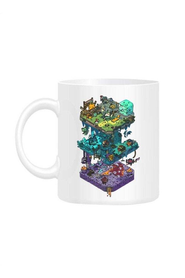 Dungeons and Isometric Dragons Printed Mug White