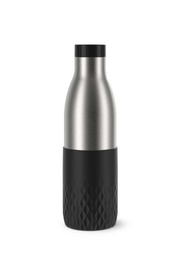 Bludrop Thermal Stainless Steel Bottle Grey/Black 0.5 Litre Black/Grey