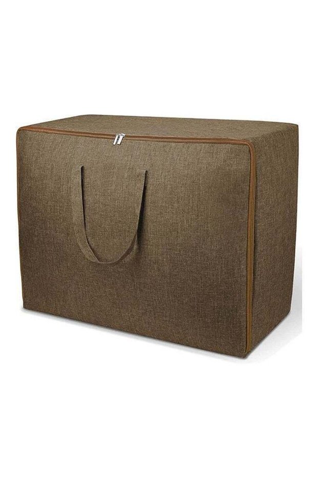 Large Blanket Clothes Storage Bag Brown 60x45x26cm