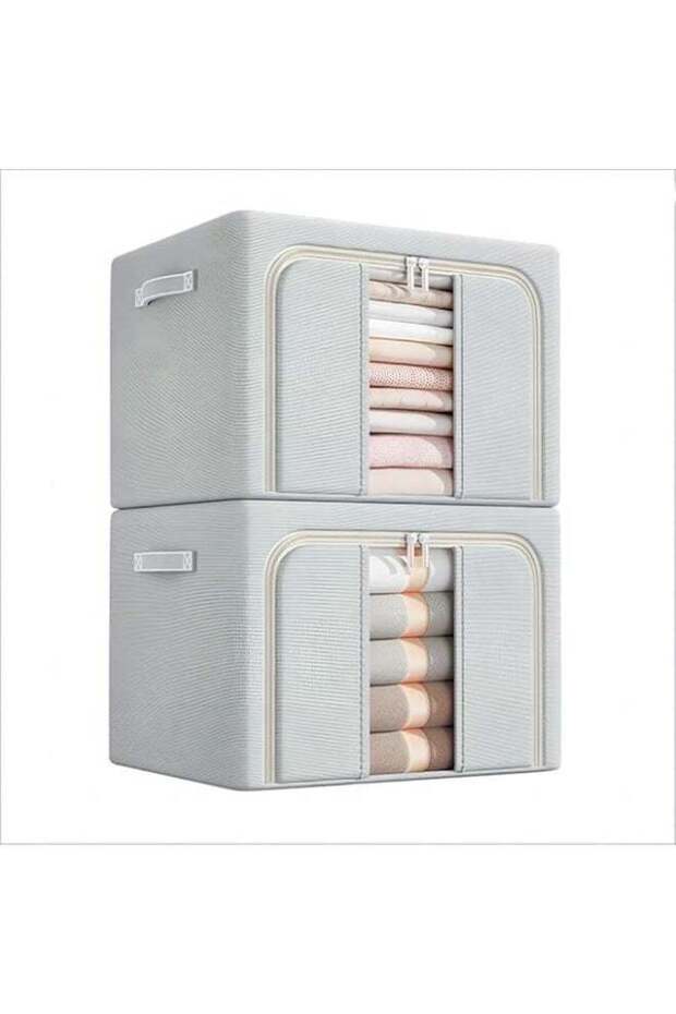 Large Clothes Stackable Organizer Bins, Clothes Storage Box Containers for Bedroom, Living Room, Nursery (100L)
