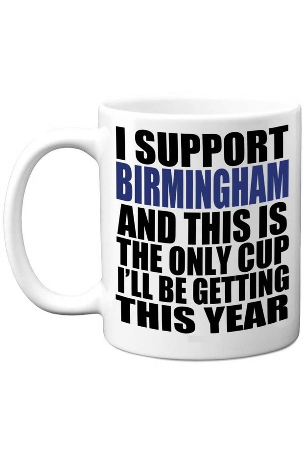 Football Mug Gift for Birmingham Fans - Footy Only Cup - Joke Xmas Birthday Mugs Present Gifts for Son Dad Brother Uncle Colleague Friend Cousin