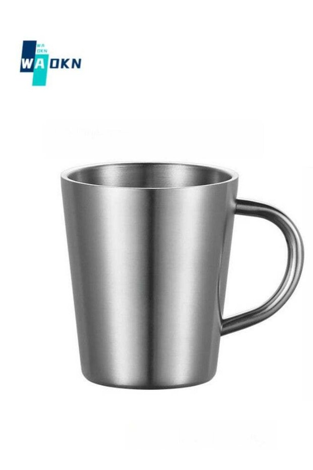 High-quality Stainless Steel Water Cup for Office and Home Drinking Coffee and Milk, Suitable for Ice and Hot Drinks Travel Mug (Silver)