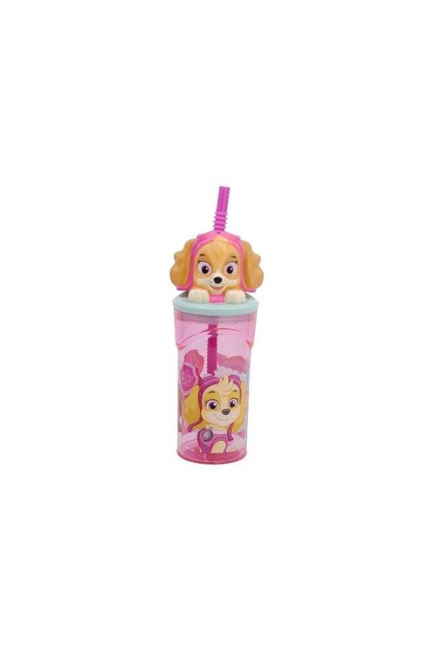 Stor Paw Patrol Girls Superpowers 360ml 3D Figurine Tumbler for Kids – BPA-Free Reusable Plastic Drinking Cup with Lid, Lightweight Durable Character Tumbler for School, Home & Travel, Multicolour