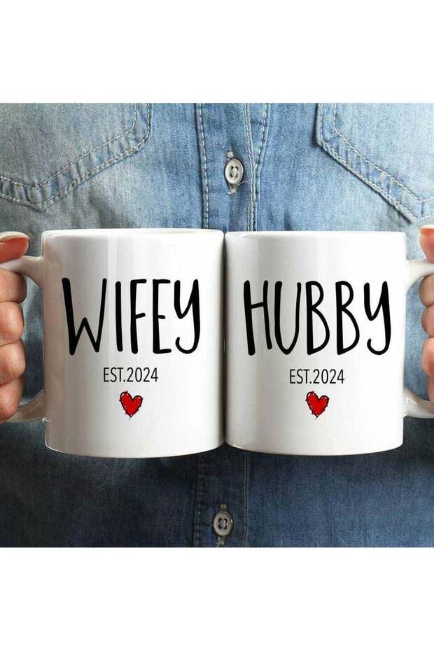 EST 2024 Husband Wife Mugs Set Wedding Gift for Couple, Mr Mrs Mug Wedding Gift, Engagement Wedding Gift for Couple, Valentine’s Day Mug Gift for Couples, Wedding Gift for Bride Groom