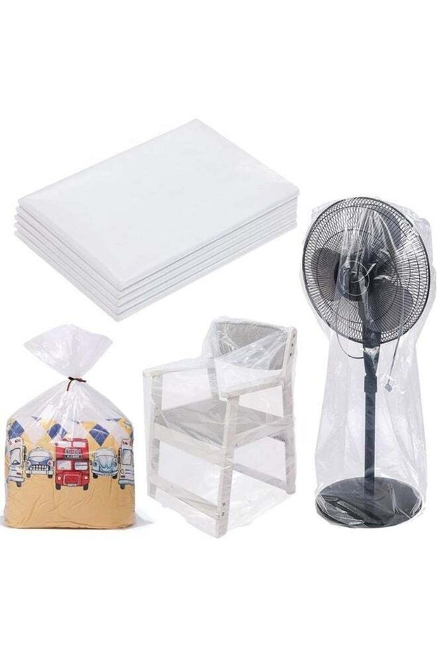 5 Extra Large Clear Plastic Bags, Dust-Proof Reusable Plastic Bags, Extra Large Plastic Storage Bags for Luggage, Furniture, Blankets, Clothes, Toys, etc. 100x152cm