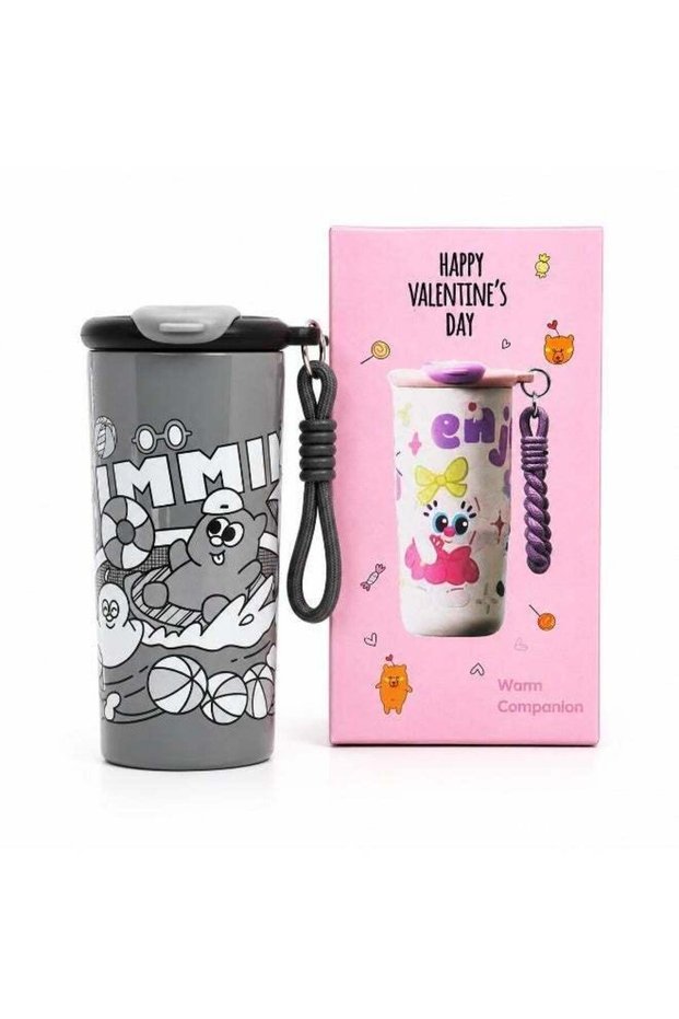 Twisoo Kids Stainless Steel Insulated Water Bottle with Straw Lid & Carry Strap | Leakproof Cartoon Vacuum Tumbler for School, Travel, Sports & Outdoor Use | Reusable Drink Bottle for Boys & Girls