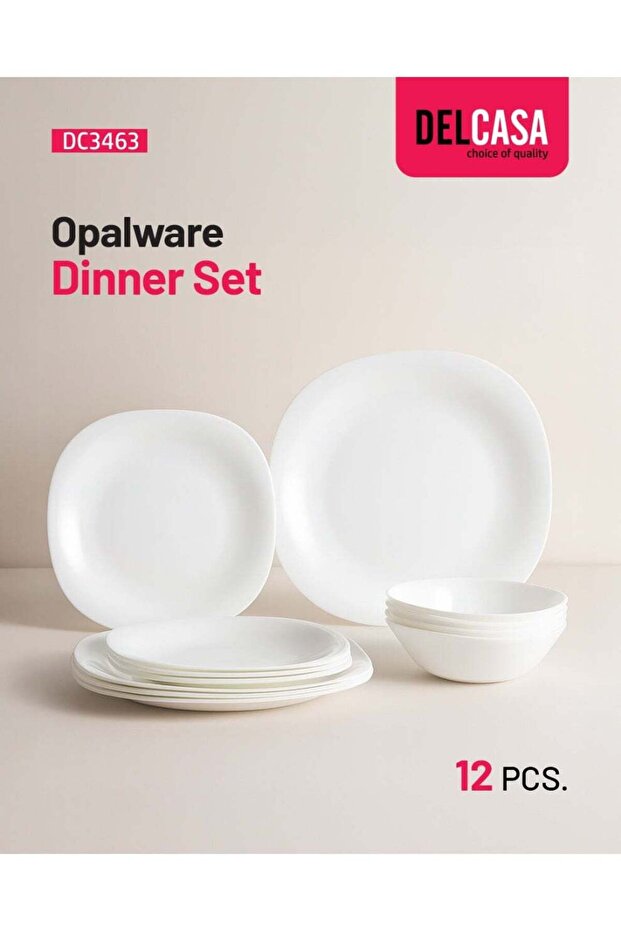 Delcasa 12 Piece Opalware Dinner Set- DC3463