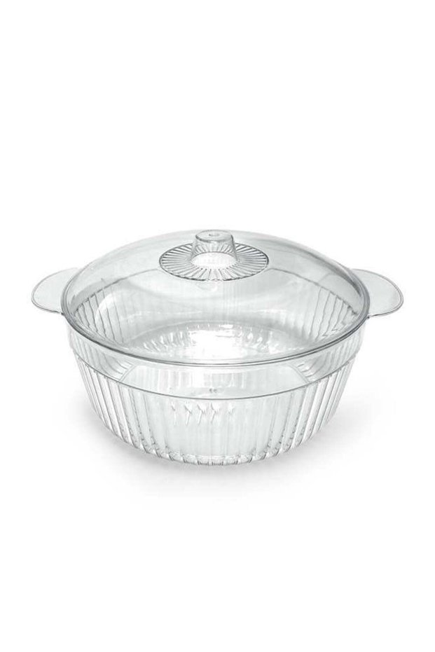 Royalford 2.0 L Plastic Storage & Serving Bowl, Lid | Wide-Mouth, Multi-Purpose, Mixing Container,