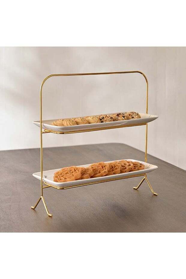 Sahra 2-Tier Rectangular Cake Stand
