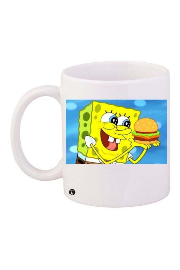 SpongeBob SquarePants Printed Coffee Mug White/Yellow/Blue
