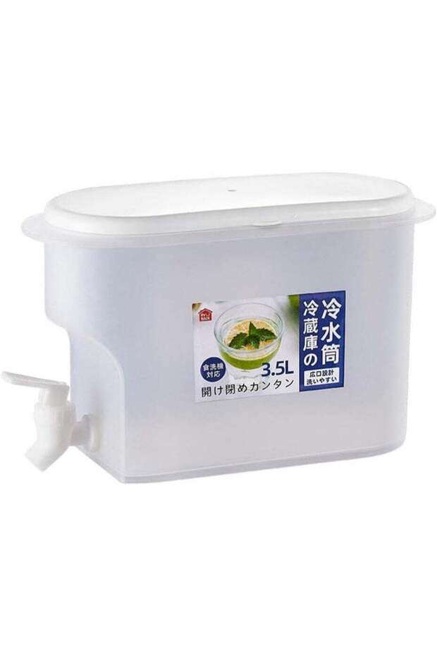 3.5L Refrigerator Cold Water Dispenser with Spout, Large Capacity Drink Pitcher for Fruit Tea and I