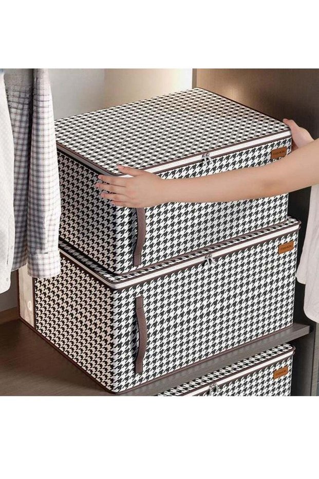 2-Piece Large Capacity Foldable Clothes Organizer With Reinforced Handle