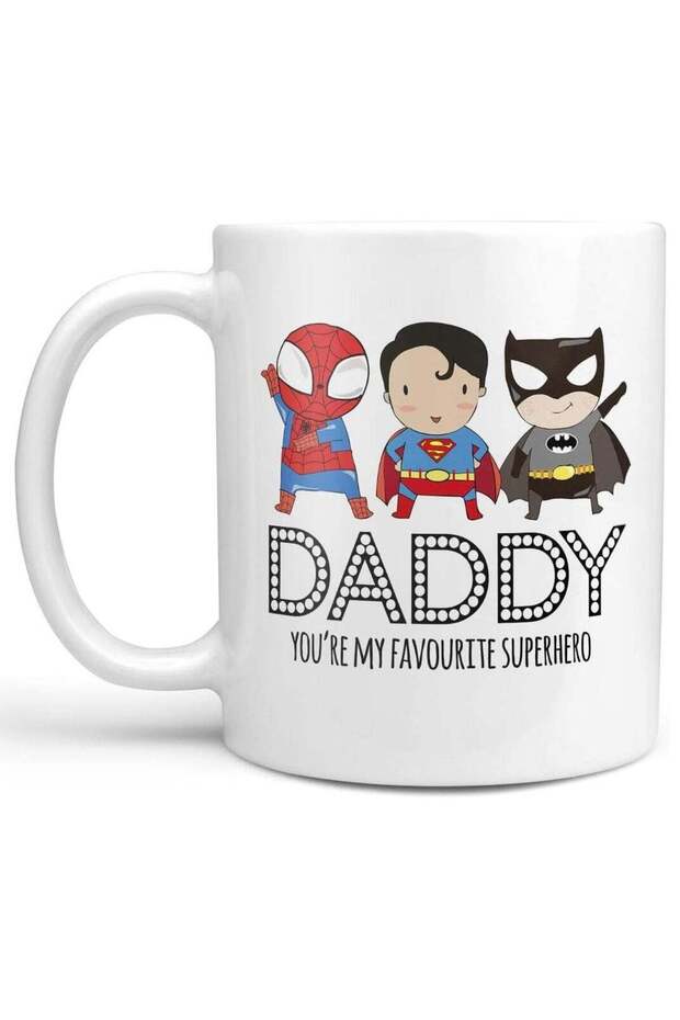 Daddy You're My Superhero Mug Fathers Day Dad Birthday Gift for Him Daddy Present 11 OZ Tea Coffee Cup Mug
