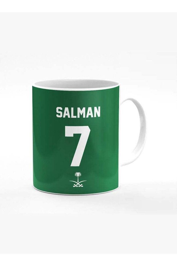 Designer Printed Coffee Mug with Heavy Duty Handle 11oz Ceramic Personalised Gift Mugs Cup [Microwave Safe & Dishwasher Proof] -Football Team - Saudi Arabia Player Name - Salman